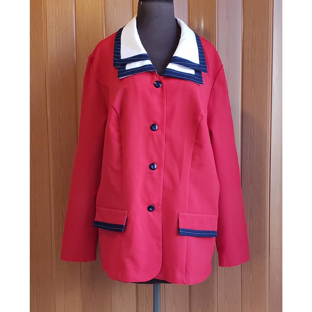 Dress Savvy size 16W vintage red button up jacket